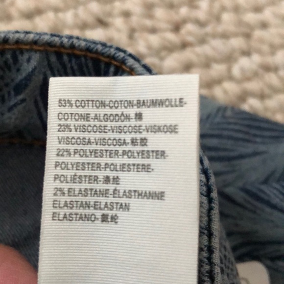 Free People Just Float On Printed Flare Jeans - Picture 8 of 8